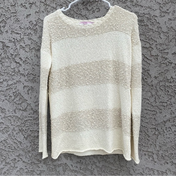 Sweaters - CALYPSO ST BARTH Striped Crewneck Long Sleeve Sweater